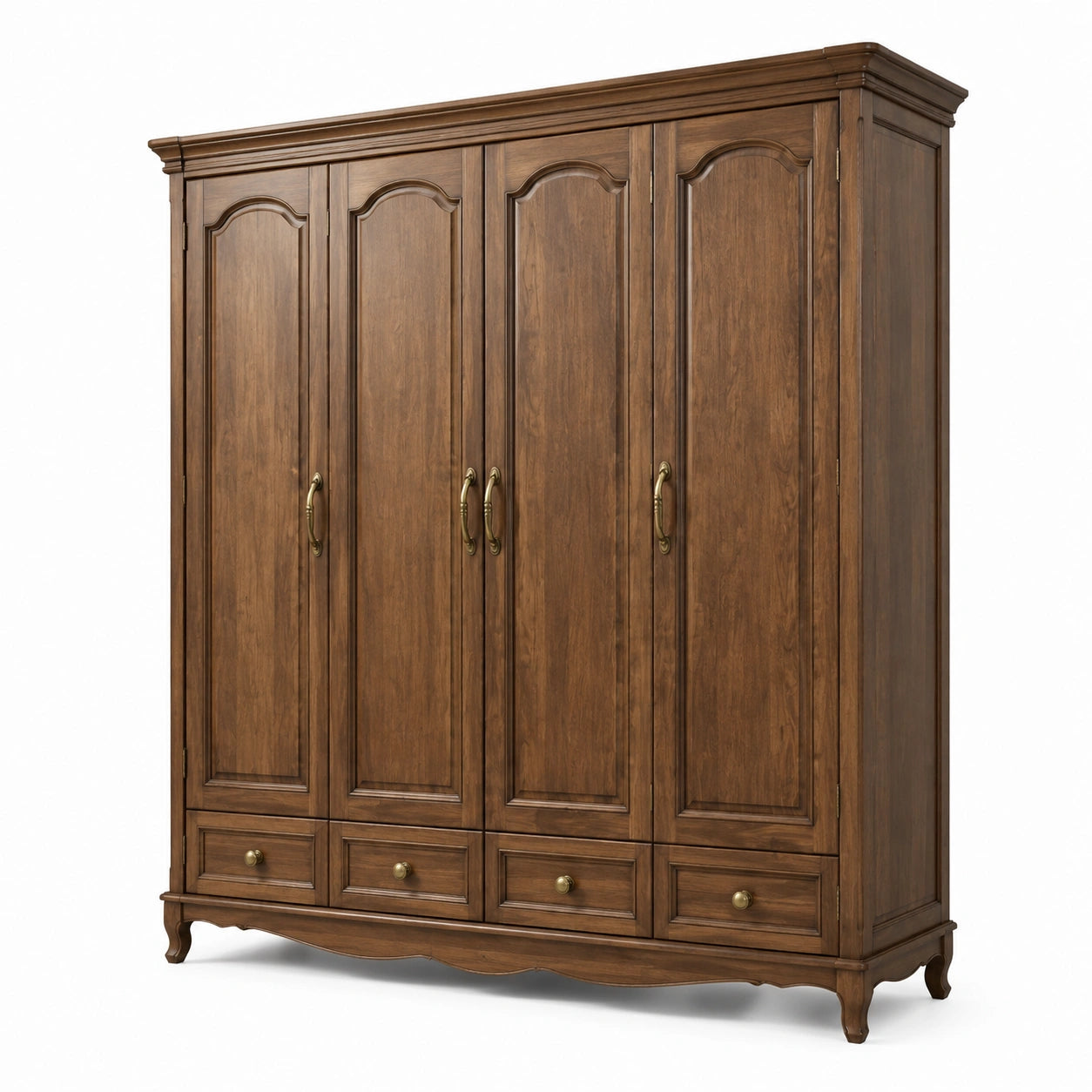 Armoire en bois massif marron