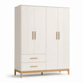 Armoire en panneaux de particules à trois portes crème