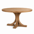 Table à manger ronde en chêne brun Ø120 cm