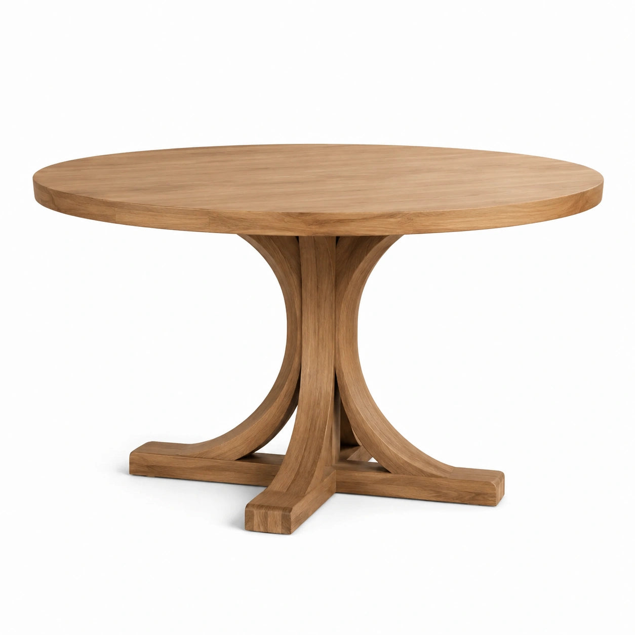 Table à manger ronde en chêne brun Ø120 cm
