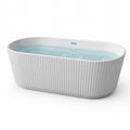 Baignoire îlot ovale en acrylique blanc 170 cm