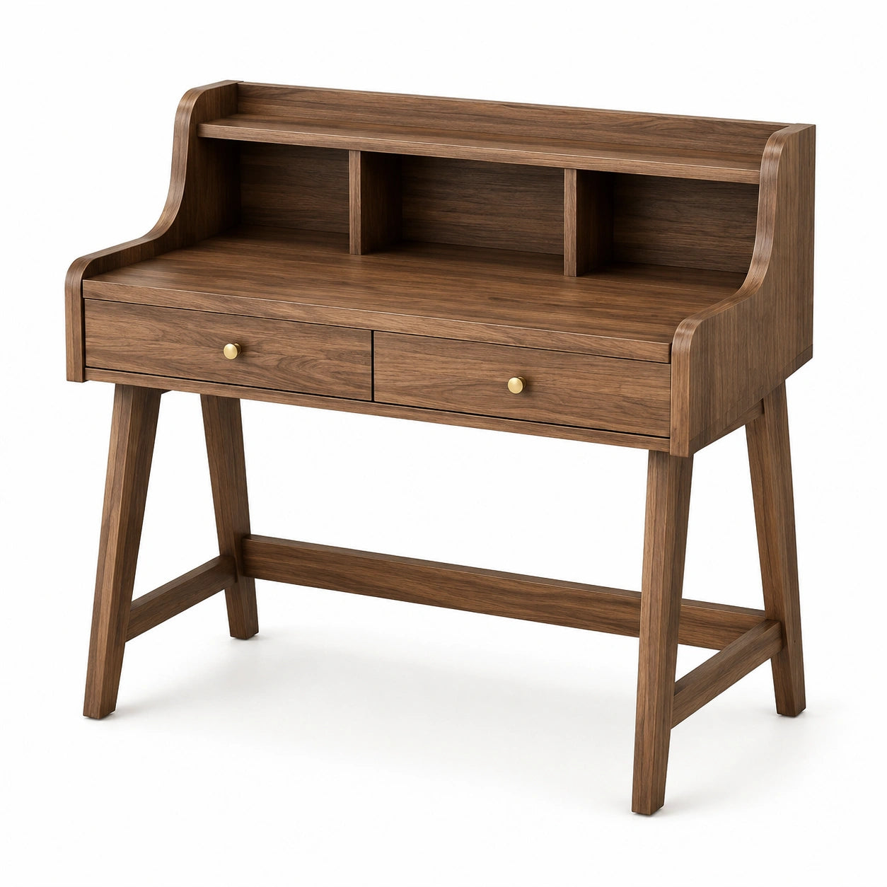 Bureau en bois avec étagères et tiroirs 100x50x100 cm